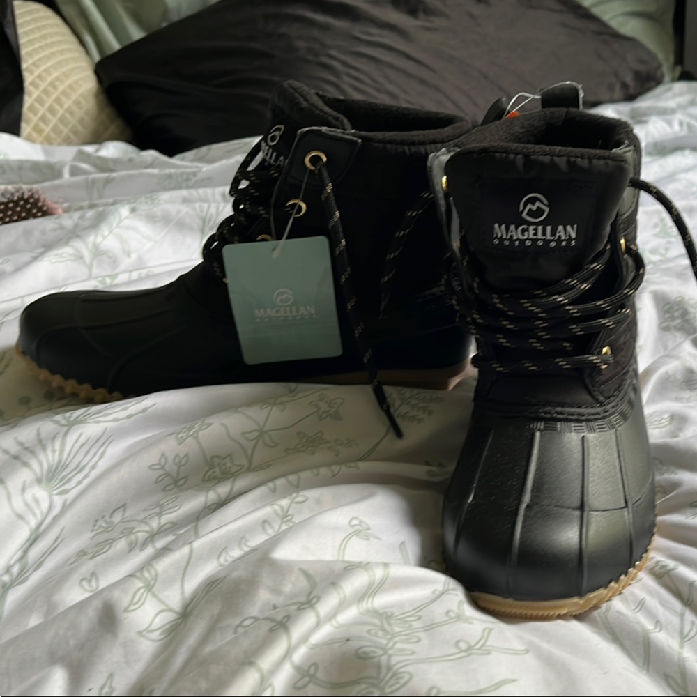 Magellan Black Winter Rain Boots Waterproof